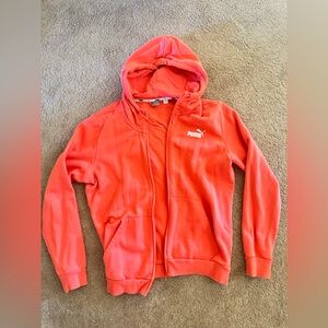 Puma Women's Bright Orange Hoodie